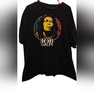 Bob Marley Black Graphic Short Sleeve Tee